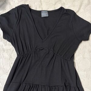 Olivia Rae Black V-Neck Dress